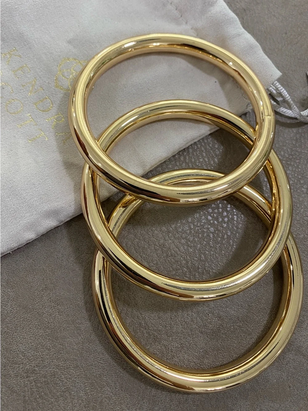 Classic Gold-Tone Set of 3 Chunky Bangle Bracelet